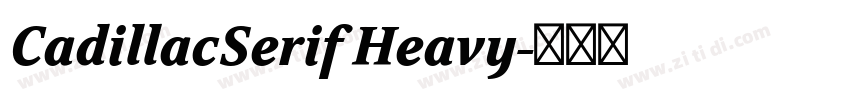 CadillacSerif Heavy字体转换 CadillacSerif Heavy字体转换